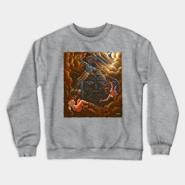 Falling Crewneck Sweatshirt by UBiv Art Gallery